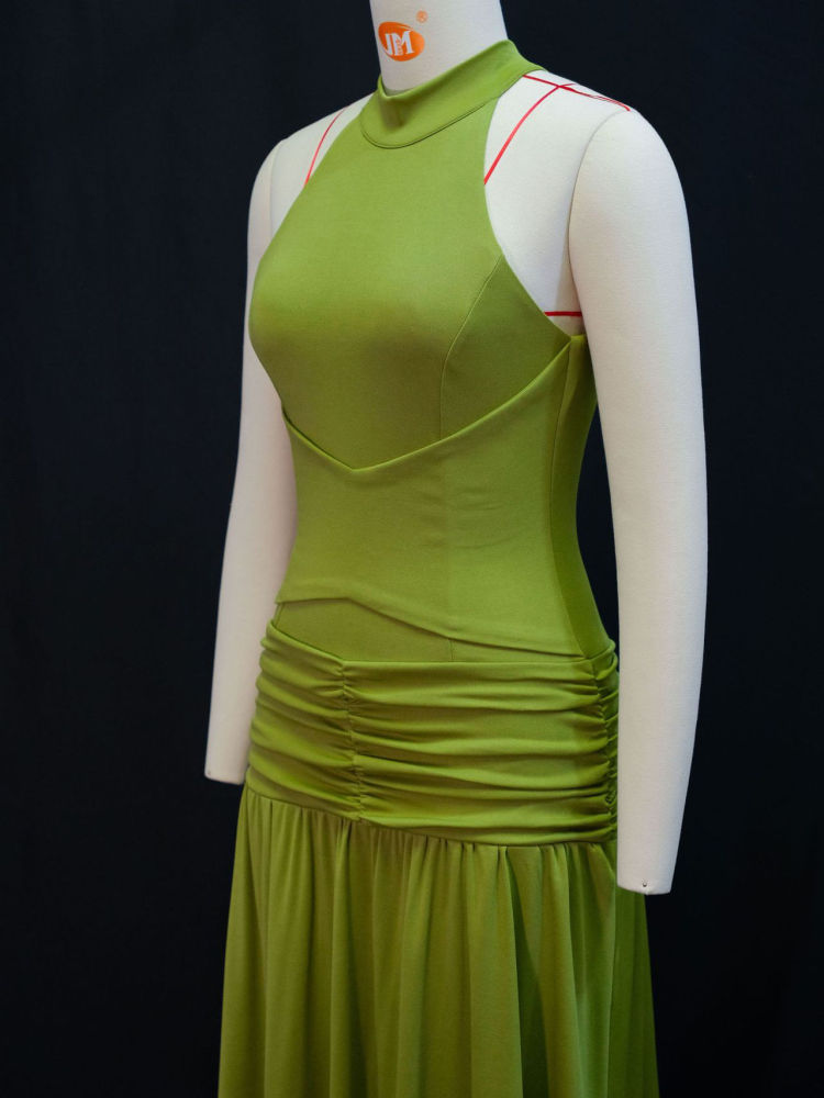 TWOTWINSTYLE Off Shoulder Tunic Pleated Vintage Dress