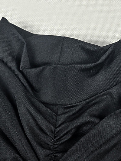 TWOTWINSTYLE Stand Collar Long Sleeve Hollow Out Fashion Dress