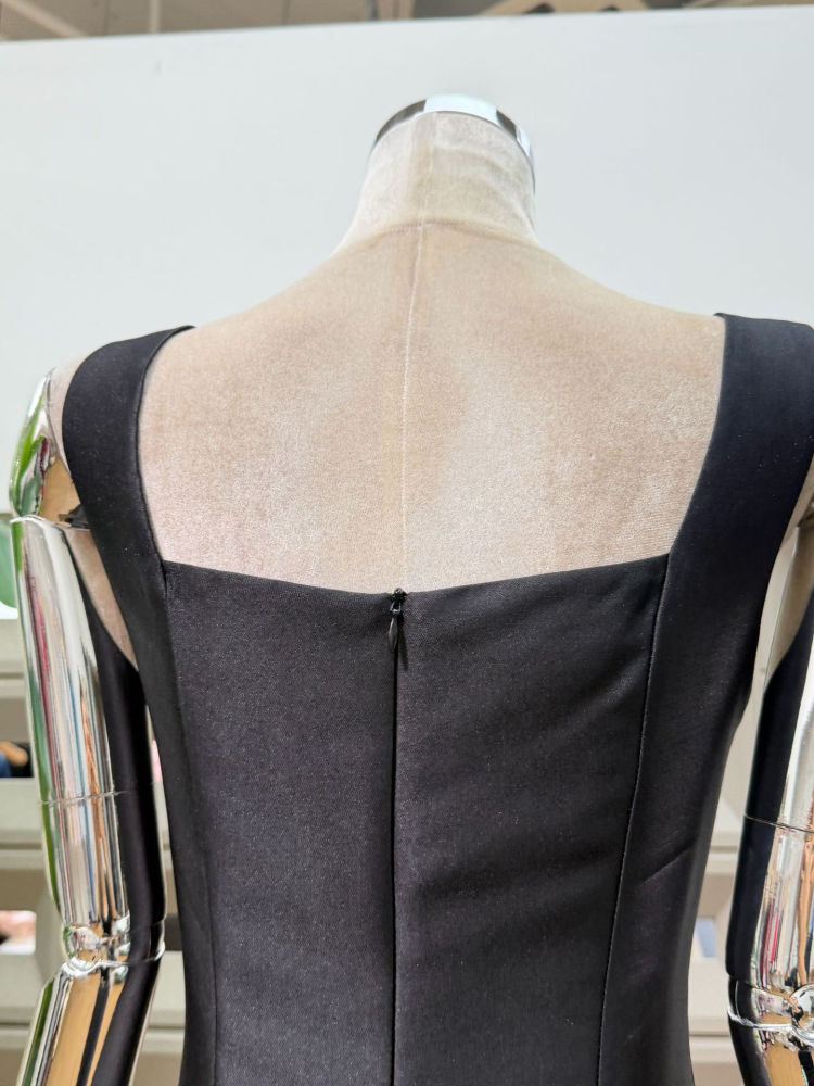 TWOTWINSTYLE Sleeveles Patchwork Mesh High Waist Designer Dress