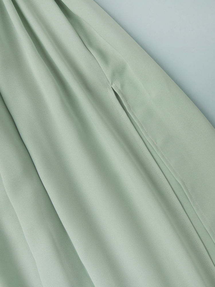 TWOTWINSTYLE Solid High Waist Side Split Ruched Fashion Skirt