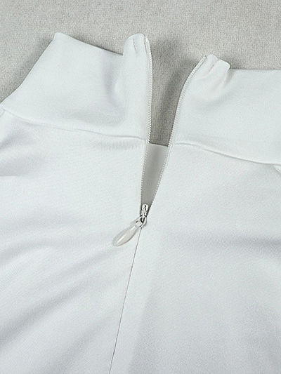TWOTWINSTYLE Solid Stand Collar Hollow Out Slimming Jumpsuit