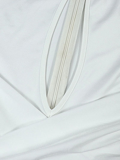 TWOTWINSTYLE Solid Stand Collar Hollow Out Slimming Jumpsuit