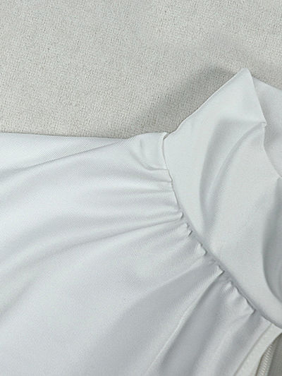 TWOTWINSTYLE Solid Stand Collar Hollow Out Slimming Jumpsuit