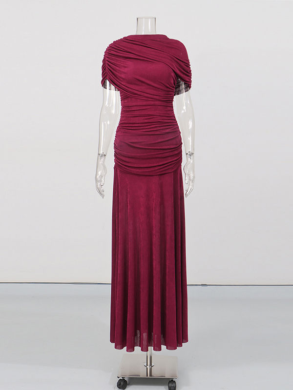 TWOTWINSTYLE Stand Collar Sleeveless Slimming Vintage Dress