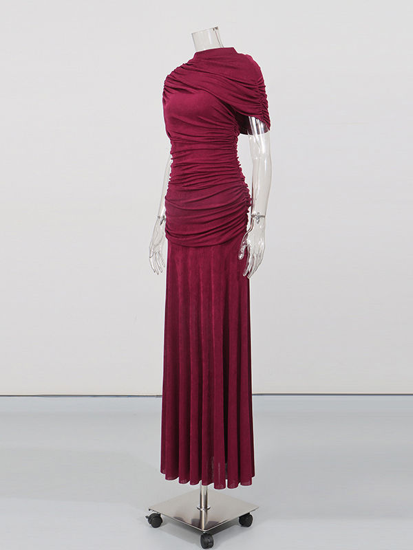 TWOTWINSTYLE Stand Collar Sleeveless Slimming Vintage Dress