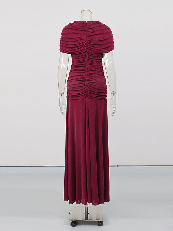 TWOTWINSTYLE Stand Collar Sleeveless Slimming Vintage Dress