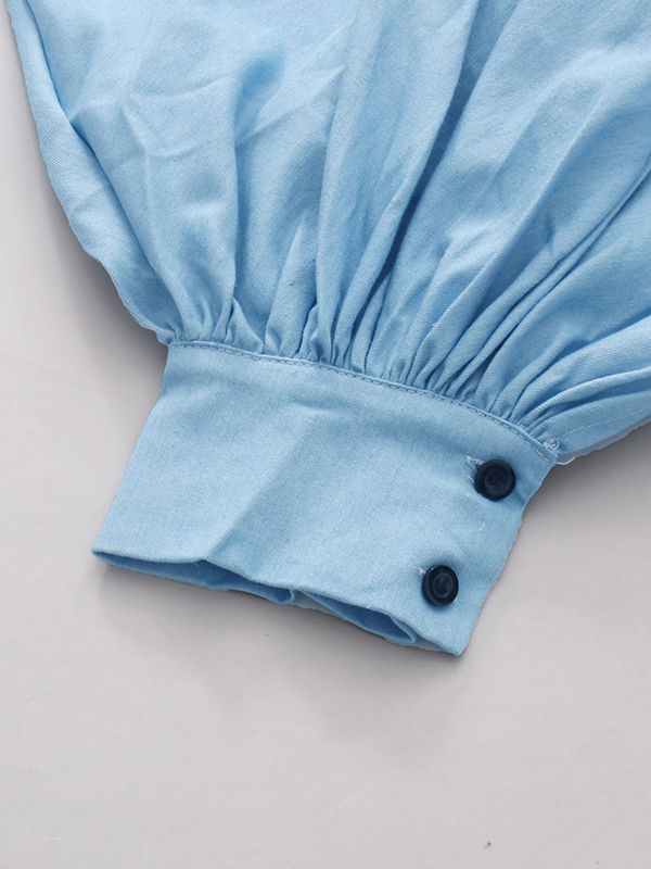 TWOTWINSTYLE Stand Collar Puff Sleeve Slit Fashion Jacket