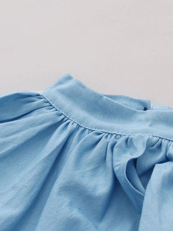 TWOTWINSTYLE Stand Collar Puff Sleeve Slit Fashion Jacket