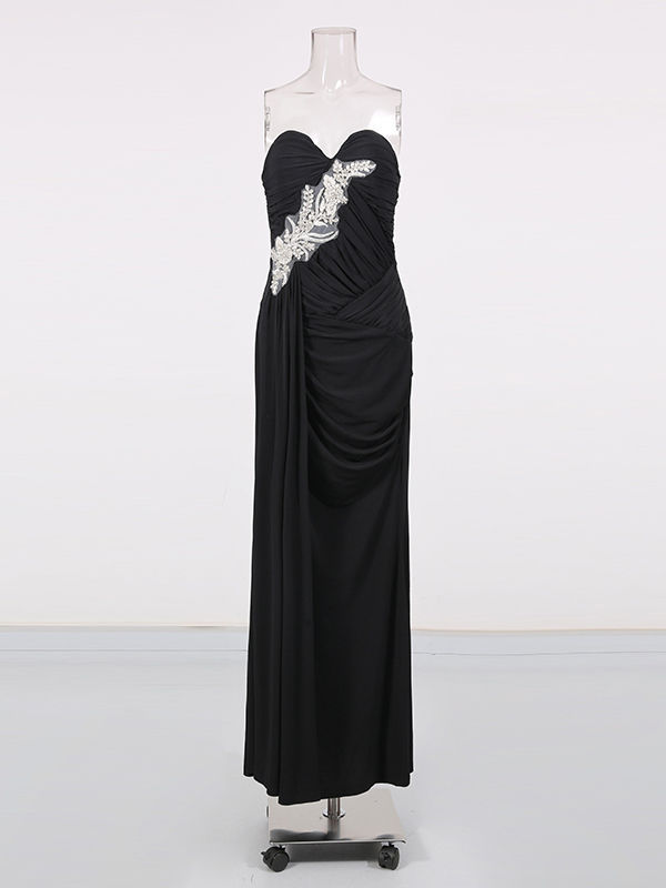 TWOTWINSTYLE Patchwork Diamond Pleated High Waist Designer Dress