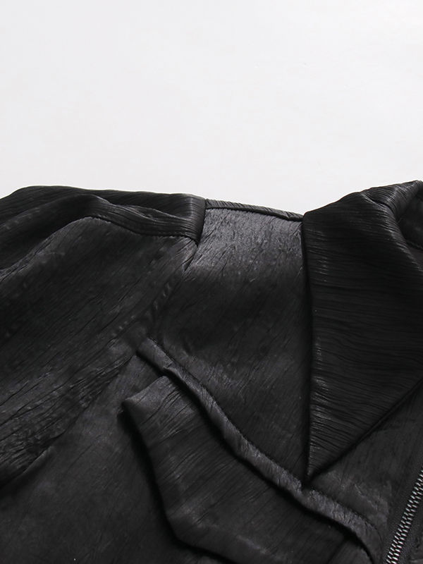 TWOTWINSTYLE Solid Lapel Patchwork Belt Tunic Temperament Coat