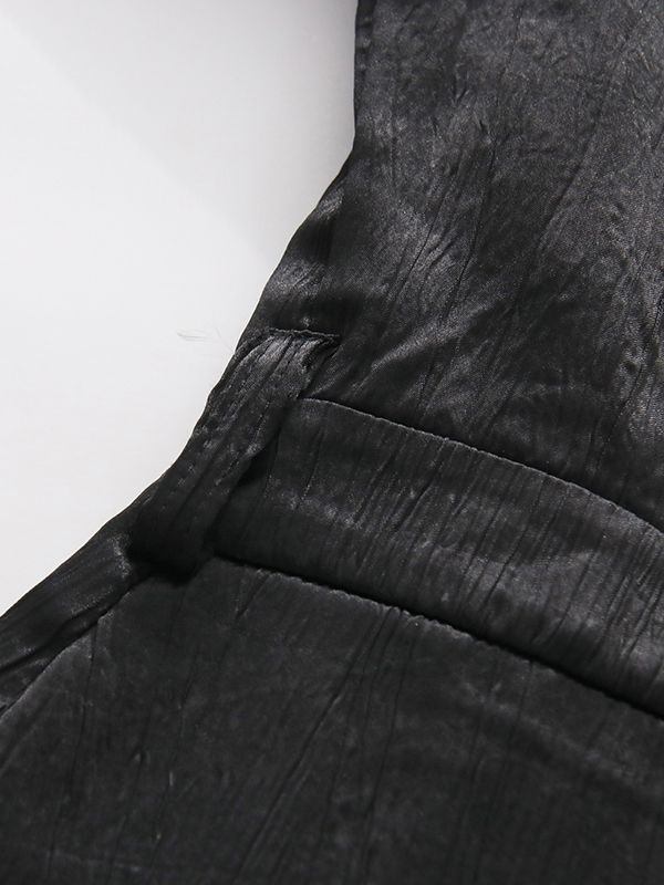 TWOTWINSTYLE Solid Lapel Patchwork Belt Tunic Temperament Coat