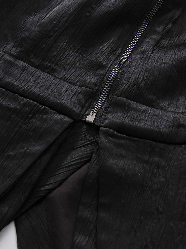 TWOTWINSTYLE Solid Lapel Patchwork Belt Tunic Temperament Coat