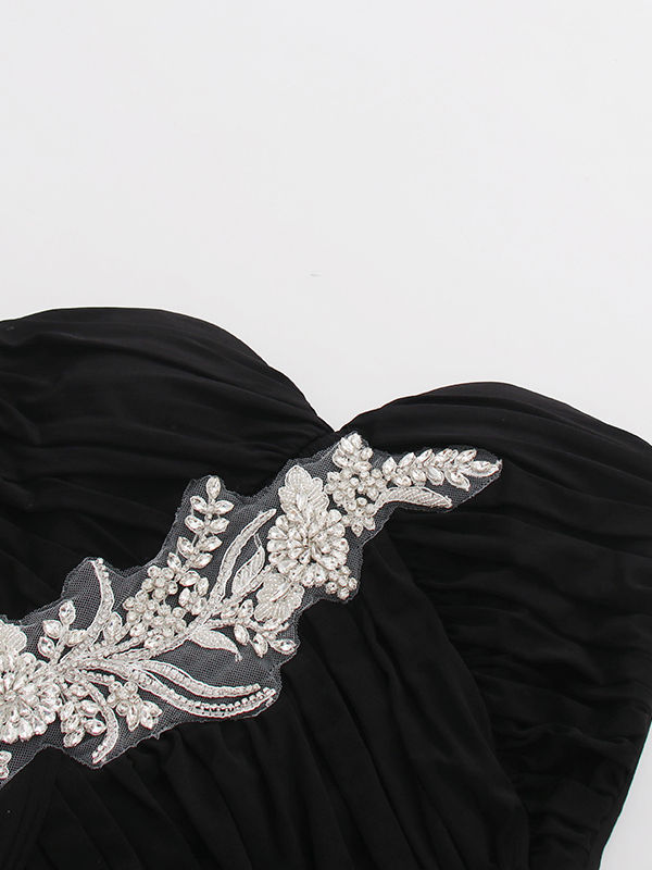 TWOTWINSTYLE Patchwork Diamond Pleated High Waist Designer Dress