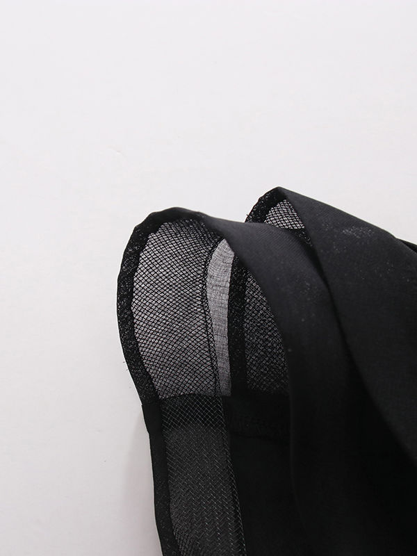 TWOTWINSTYLE Spliced Mesh High Waist Side Split Chic Dress