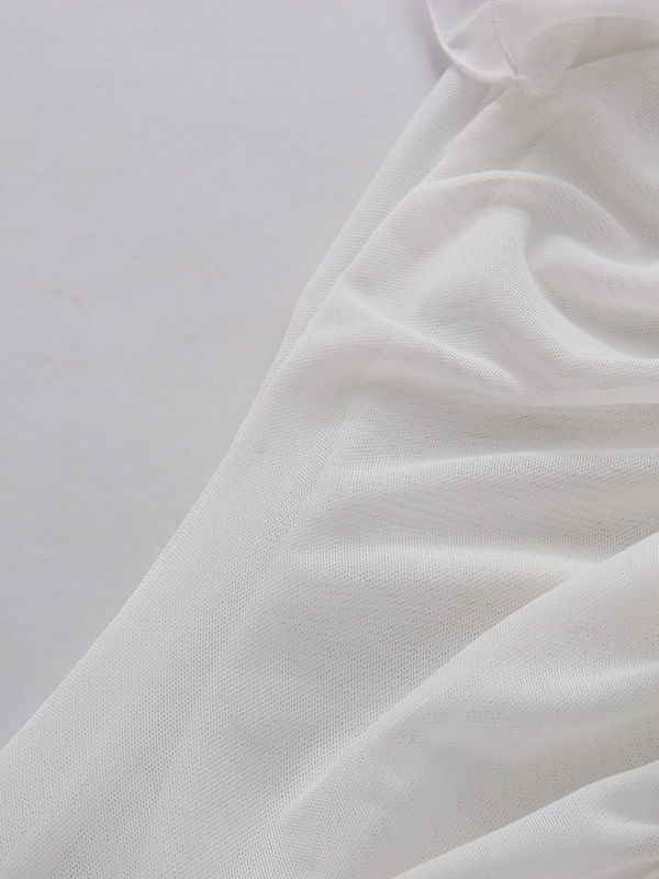 TWOTWINSTYLE V Neck Sleeveles Spliced Ruffles Elegant Dress