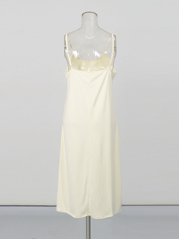 TWOTWINSTYLE Lapel Puff Sleeve High Waist Designer Dress