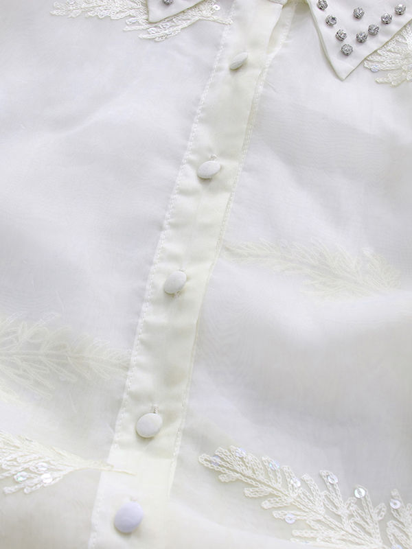 TWOTWINSTYLE Lapel Puff Sleeve High Waist Designer Dress