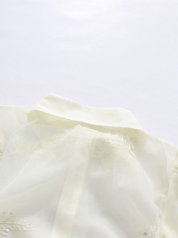 TWOTWINSTYLE Lapel Puff Sleeve High Waist Designer Dress