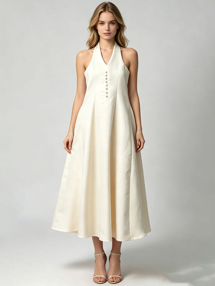 TWOTWINSTYLE V Neck Off Shoulder Tunic Minimalist Dress