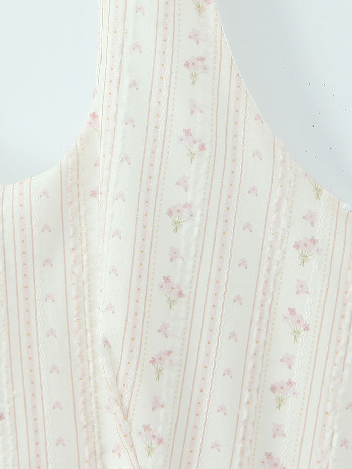 TWOTWINSTYLE Backless High Waist Patchwork Floral Elegant Dress