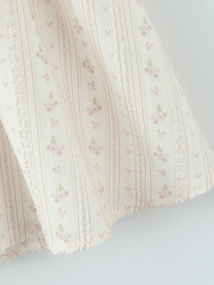 TWOTWINSTYLE Backless High Waist Patchwork Floral Elegant Dress