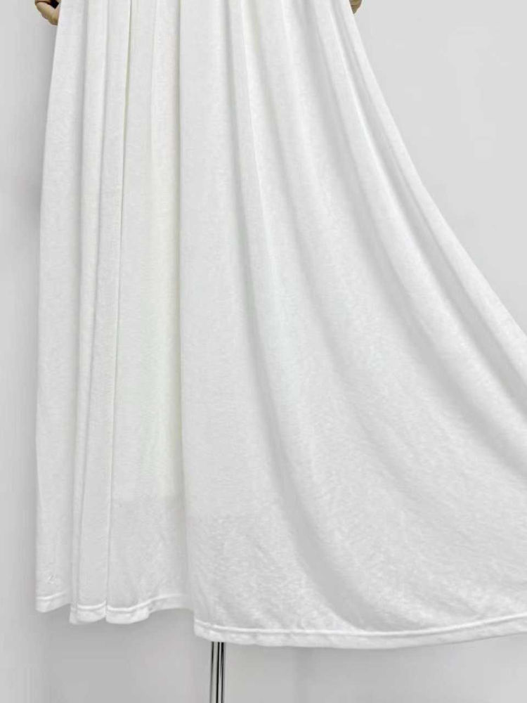 TWOTWINSTYLE Solid Stand Collar Spliced Shawl Ruched Chic Dress