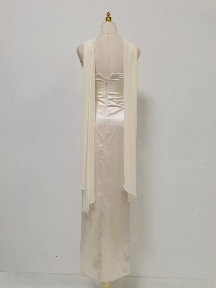 TWOTWINSTYLE Spliced Diamond Lace Up Minimalist Dress
