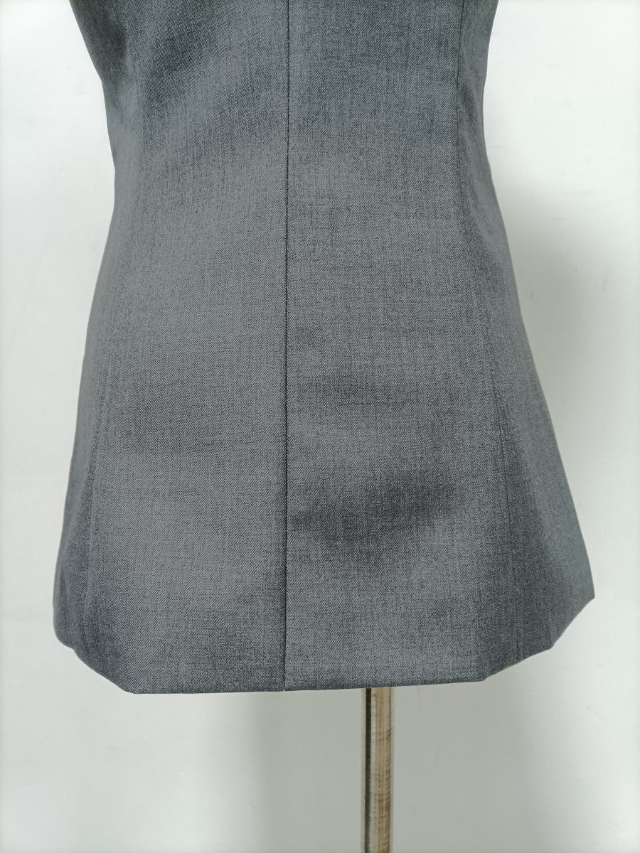 TWOTWINSTYLE Lapel Sleeveles Patchwork Ruffles Vintage Vest