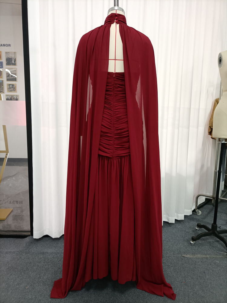 TWOTWINSTYLE Sleeveles High Waist Spliced Shawl Fashion Dress