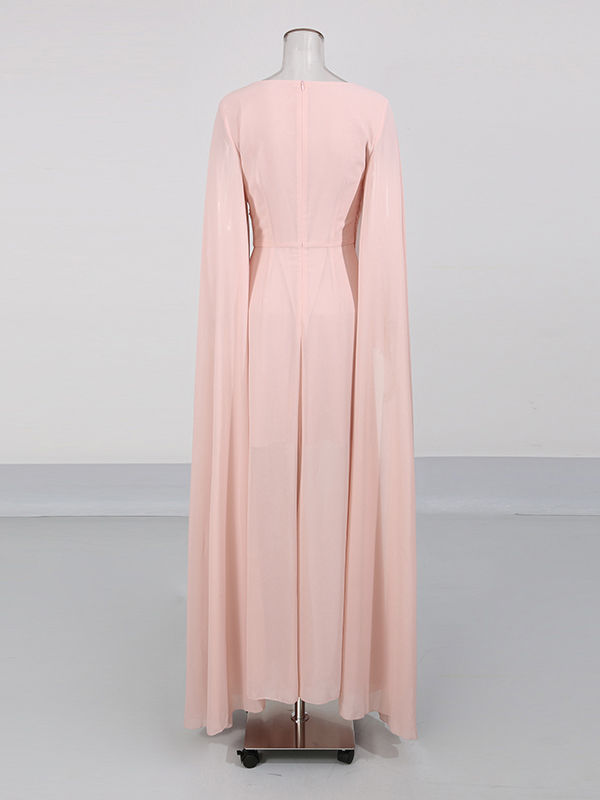 TWOTWINSTYLE Round Neck Tunic Pleated Elegant Dress