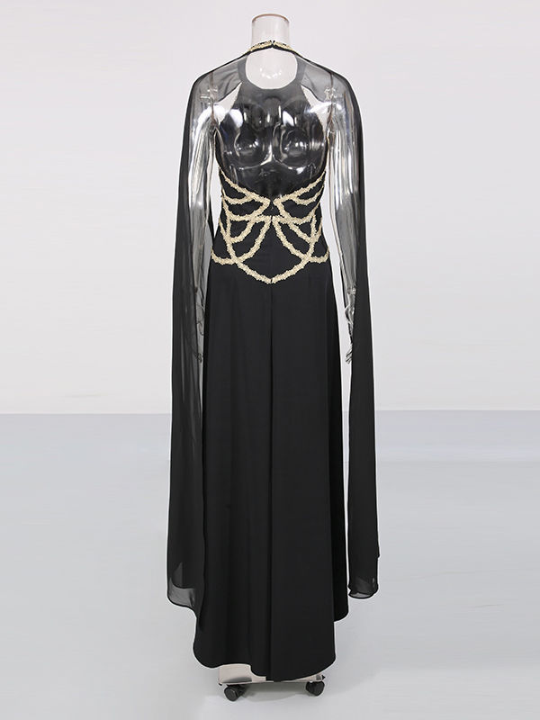 TWOTWINSTYLE Round Neck Sleeveles Spliced Embroidery Designer Dress
