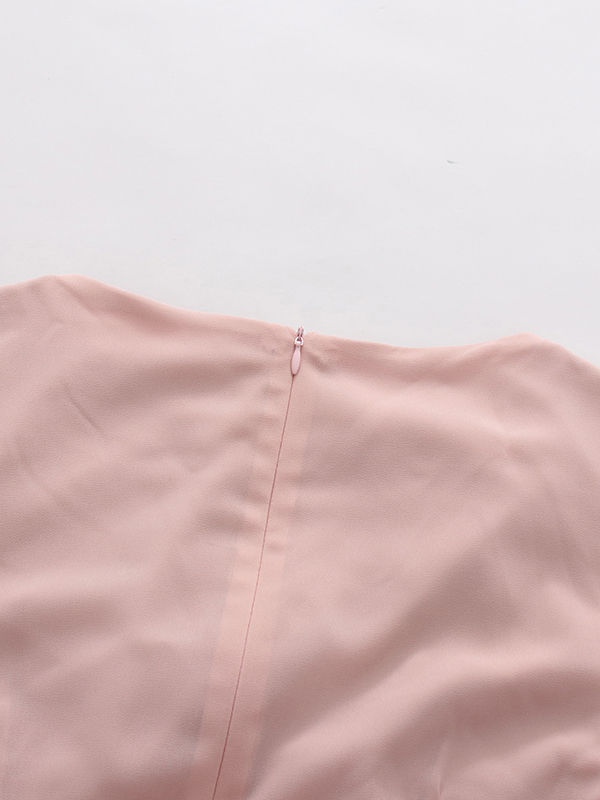 TWOTWINSTYLE Round Neck Tunic Pleated Elegant Dress