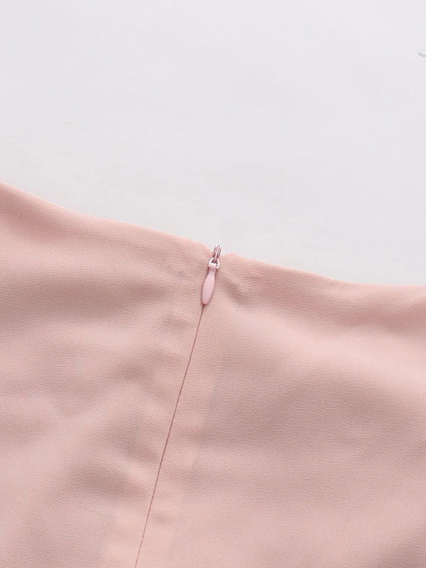 TWOTWINSTYLE Round Neck Tunic Pleated Elegant Dress