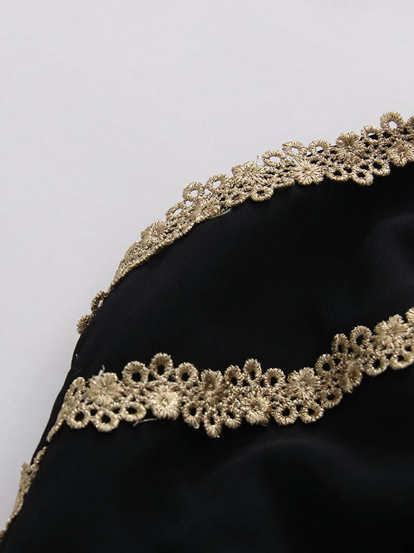 TWOTWINSTYLE Round Neck Sleeveles Spliced Embroidery Designer Dress