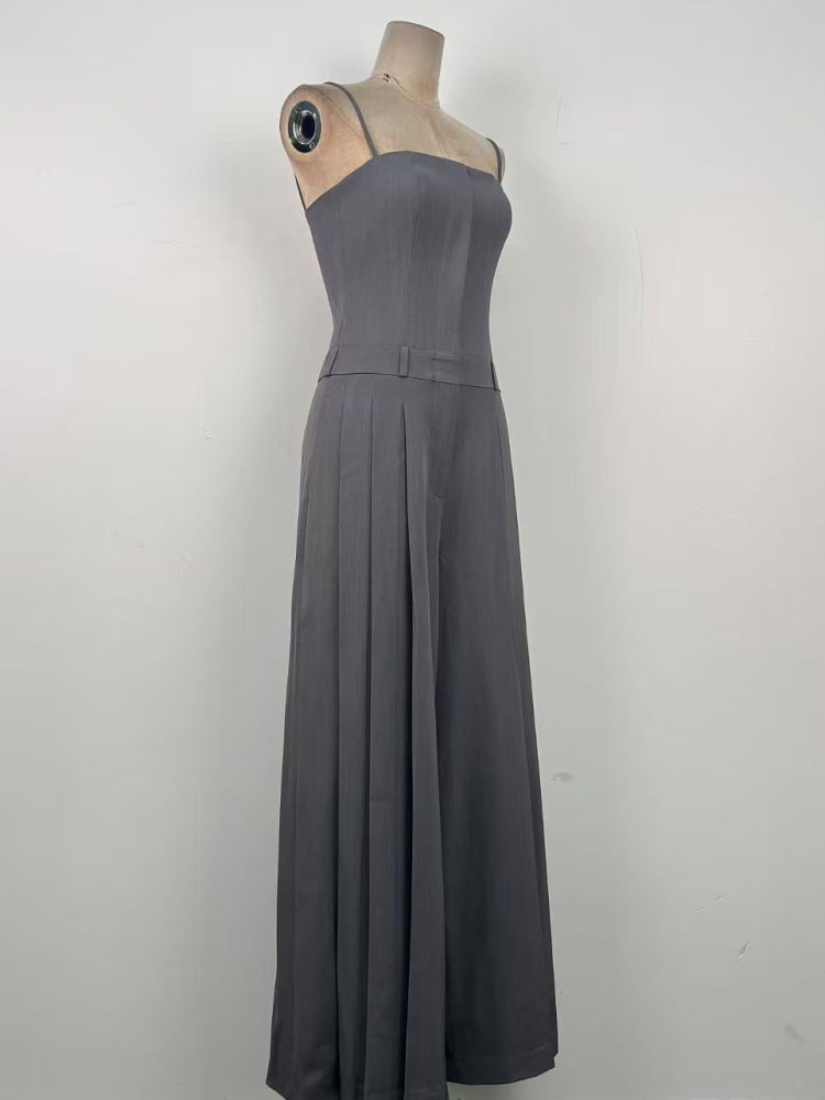 TWOTWINSTYLE Solid Off Shoulder High Waist Loose Casual Jumpsuit