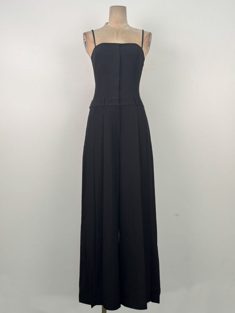 TWOTWINSTYLE Solid Off Shoulder High Waist Loose Casual Jumpsuit