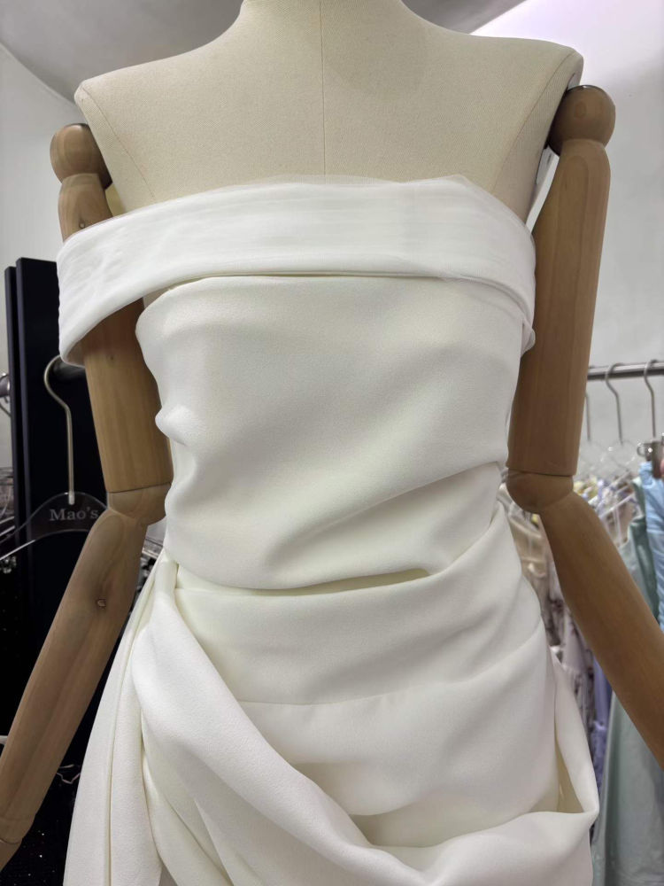 TWOTWINSTYLE Off Shoulder Patchwork Lace Up Ruched Elegant Dress