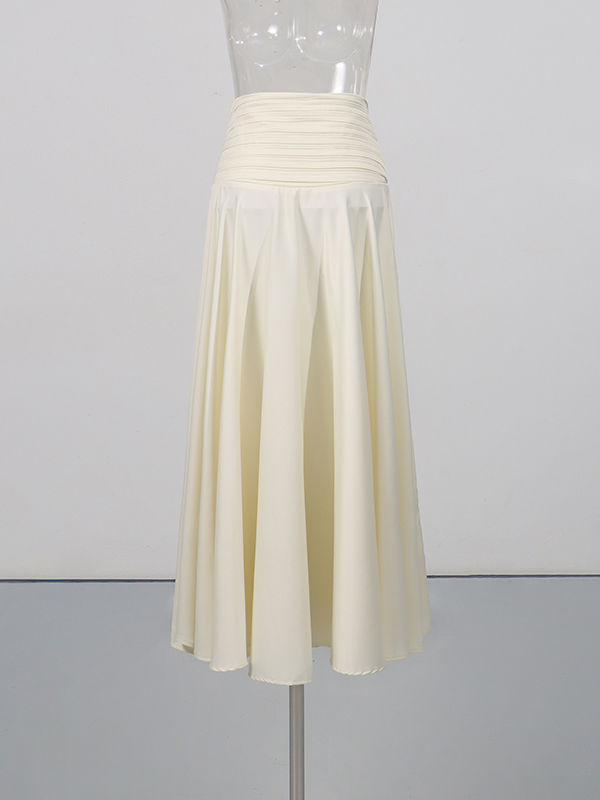 TWOTWINSTYLE Stand Collar Long Sleeve Crop Top High Waist Skirt Elegant Set
