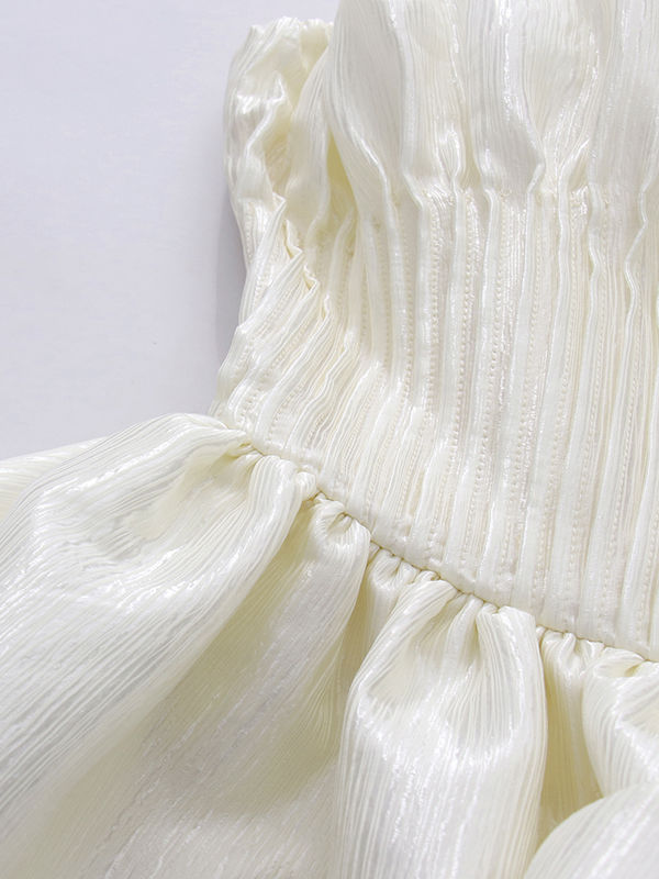 TWOTWINSTYLE Hollow Out Tunic Ruched Minimalist Dress