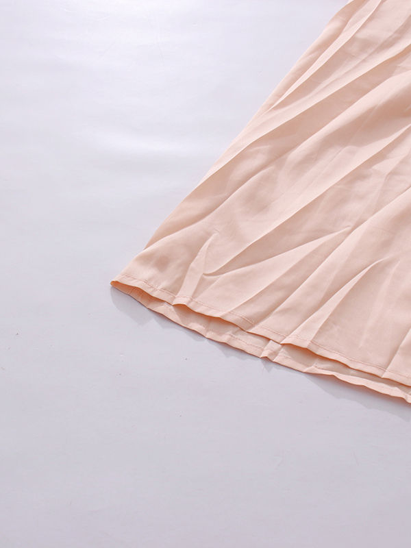 TWOTWINSTYLE Round Neck Spliced Ruffles High Waist Designer Dress