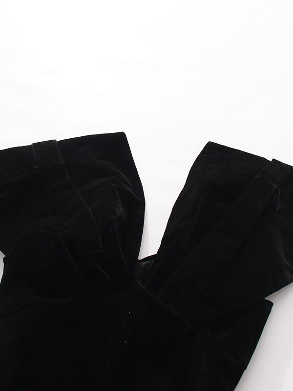 TWOTWINSTYLE Off Shoulder Spliced Bowknot Designer Dress