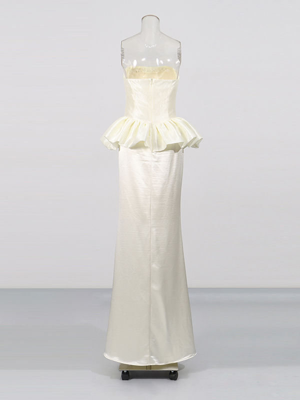TWOTWINSTYLE Hollow Out Tunic Ruched Minimalist Dress