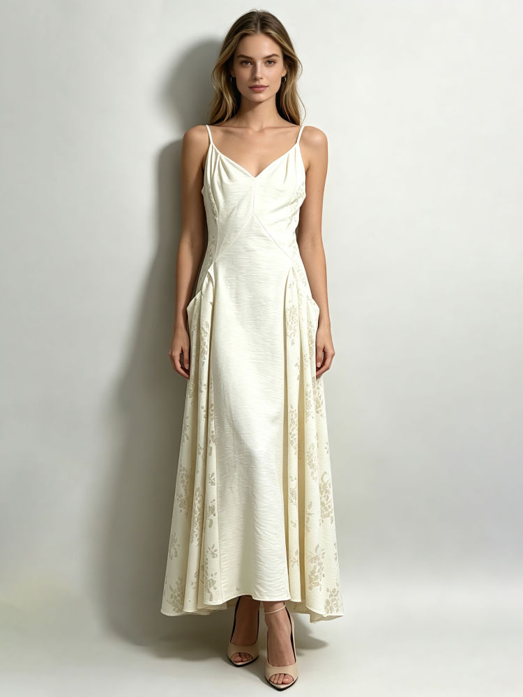 TWOTWINSTYLE Patchwork Print High Waist Elegant Dress