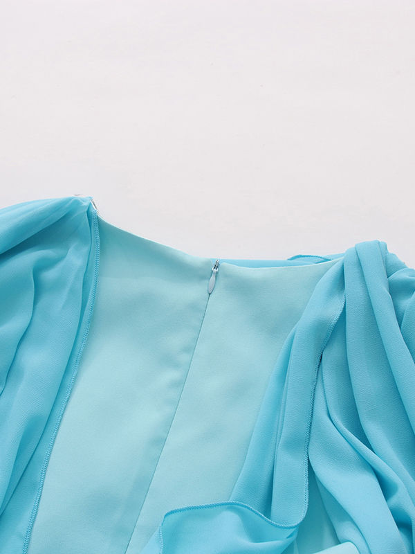 TWOTWINSTYLE Solid Sleeveles Tunic Ruched Spliced Shawl Elegant Dress