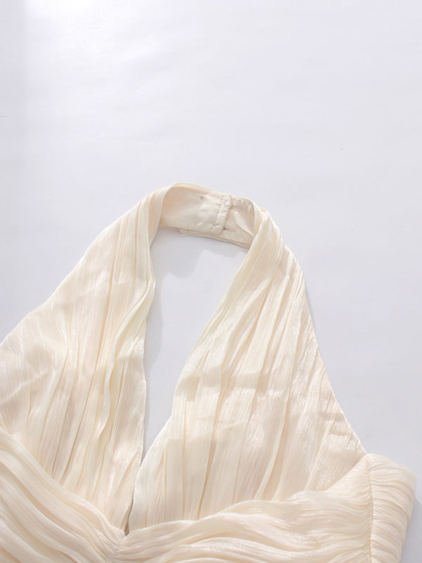 TWOTWINSTYLE Sleeveless Pleated High Waist Elegant Vest