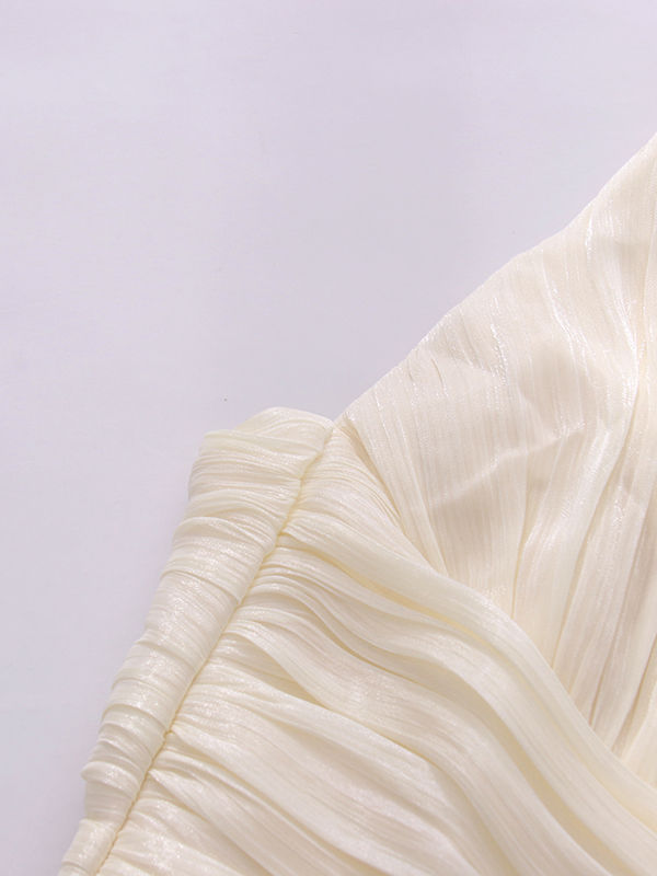 TWOTWINSTYLE Sleeveless Pleated High Waist Elegant Vest