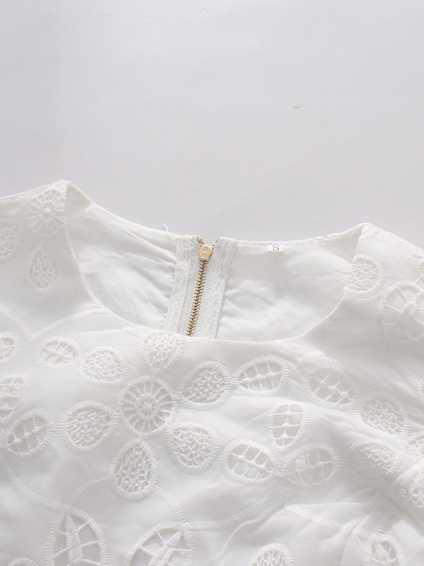 TWOTWINSTYLE Round Neck Half Sleeve Top Loose Skirt Solid Set