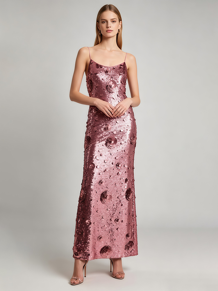 TWOTWINSTYLE Off Shoulder Patchwork Flower sequins Elegant Dress