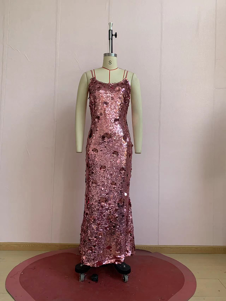 TWOTWINSTYLE Off Shoulder Patchwork Flower sequins Elegant Dress