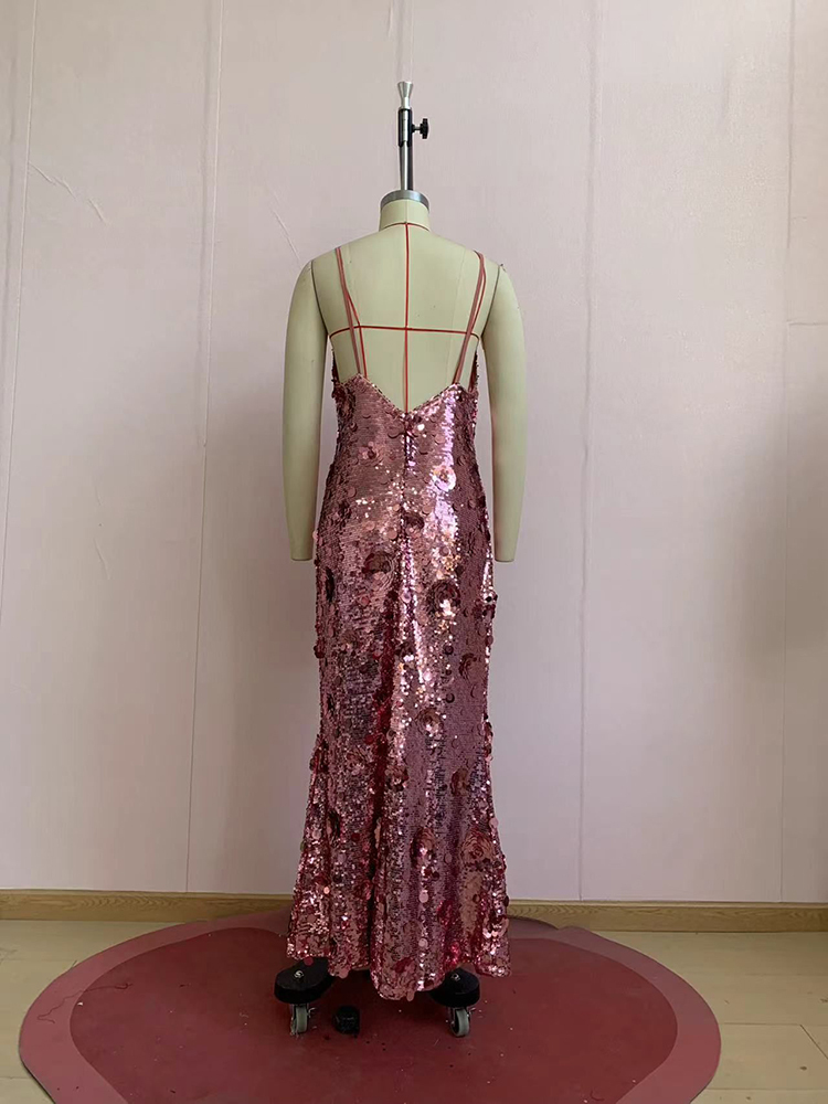 TWOTWINSTYLE Off Shoulder Patchwork Flower sequins Elegant Dress